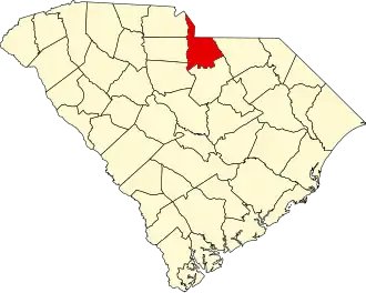 State map highlighting Lancaster County