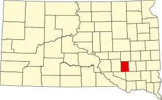 State map highlighting Davison County