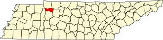 State map highlighting Houston County