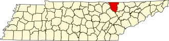 State map highlighting Scott County