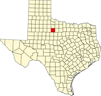 State map highlighting Haskell County