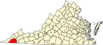State map highlighting Scott County