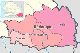 Location in the Kédougou region