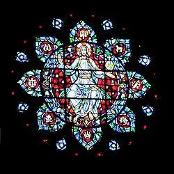 United States, window over the altar in Boston University's Marsh Chapel