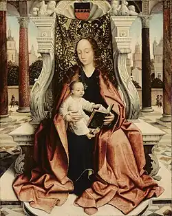 Master of Frankfurt, The Virgin Enthroned, oil on oak panel, 28 1/2 x 23 1/8 in. (72.4 x 58.7&nbsp;cm), Detroit Institute of Arts, Detroit