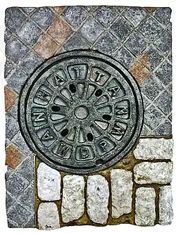 Metropolitan Cover (1997), sculpture relief, 48 x 36 x 5 in. (121.92 x 91.44 x 10.16&nbsp;cm), artist's collection