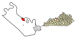 Location in Meade County, Kentucky