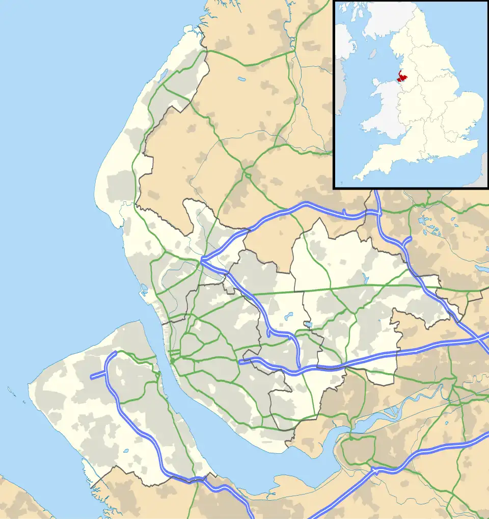St Helens R.F.C.–Wigan Warriors rivalry is located in Merseyside