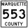 County Road 553 marker
