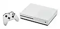 An Xbox One S console and controller