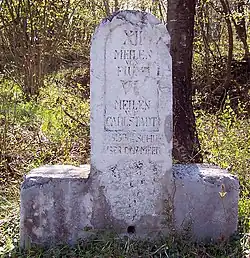 Milestone on the Lujzijana