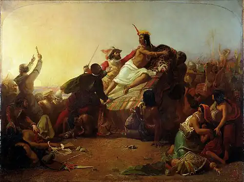 Pizarro Seizing the Inca of Peru (1846)