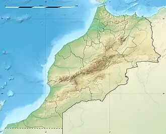 Map showing the location of Haut Atlas Oriental National Park