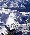 Aerial view of south aspect of Mount Lydia