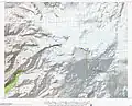 Topographic map of Mount Wrangell showing the summit caldera
