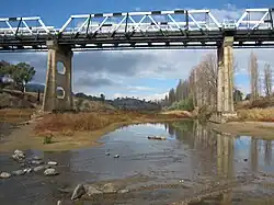 Tharwa Bridge looking south; Tharwa is to the right