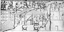 Relief of Dur-Sharrukin with the appearance of the temple in Musasir