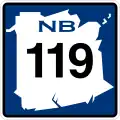 Route 119 marker