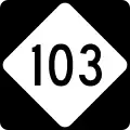 North Carolina Highway 103 marker