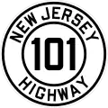 Route 101 marker