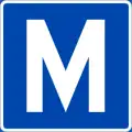 Passing place ("Møteplass" in Norwegian.) Used frequently on long stretches of single-track roads. Parking forbidden.
