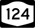 New York State Route 124 marker