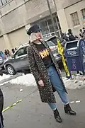 New York streetwear fashion showing off oversized layering and high-low styling in 2017.