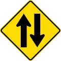 Two-way traffic ahead