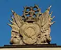 Nałęcz coat of arms of Kazimierz Raczyński, detail of Guardhouse in Poznań