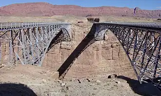The Navajo Bridges over Marble Canyon along US&nbsp;89A, June 2009.