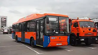 NefAZ-5299 CNG bus, more than 100 such buses are worked in city since 2015