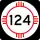 State Road 124 marker