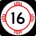 State Road 16 marker