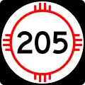 State Road 205 marker