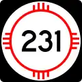 State Road 231 marker