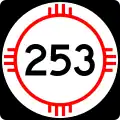 State Road 253 marker