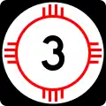 State Road 3 marker