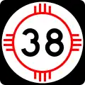 State Road 38 marker