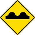 Uneven road or series of bumps ahead