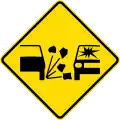 Loose road surface (danger of stir up)