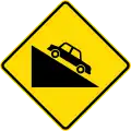 Steep descent