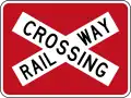 Railway Crossbuck (with red backing board)