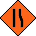 Road narrows on right