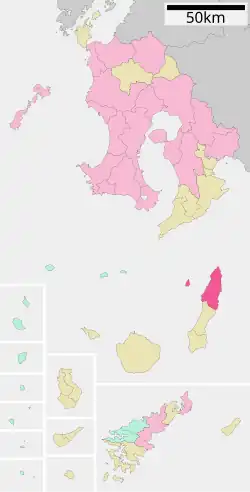Location of Nishinoomote