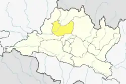 Location of district in province