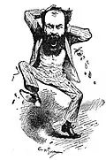 Caricature of Jay Gould, ca. 1888