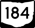 State Route 184 marker