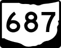 State Route 687 marker