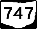 State Route 747 marker
