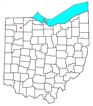 Location of Grelton, Ohio